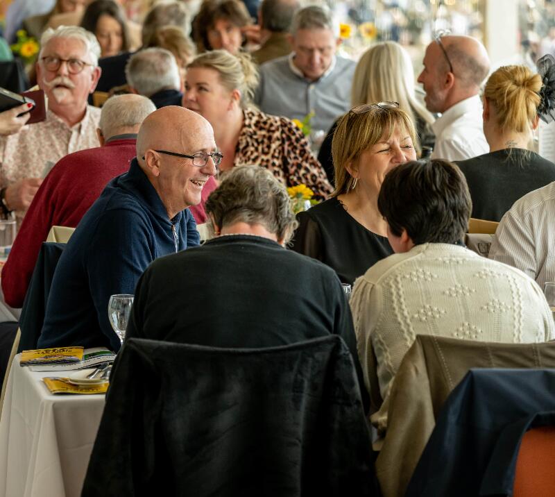 Packed tables in hospitality at Lingfield Park