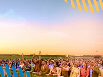 Crowd enjoying take that music concert