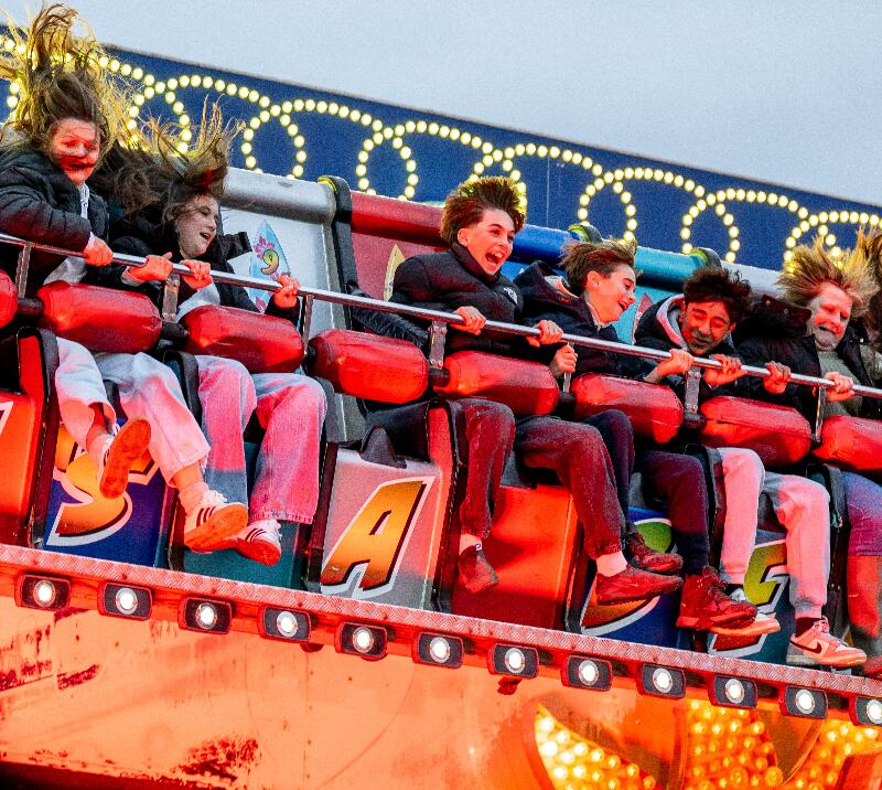 Children on funfair ride